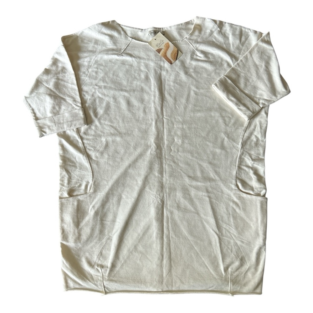 Elegant Off White Women's Tunic Top